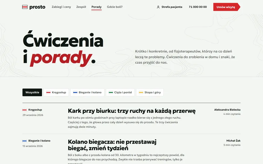 Prosto: Porady